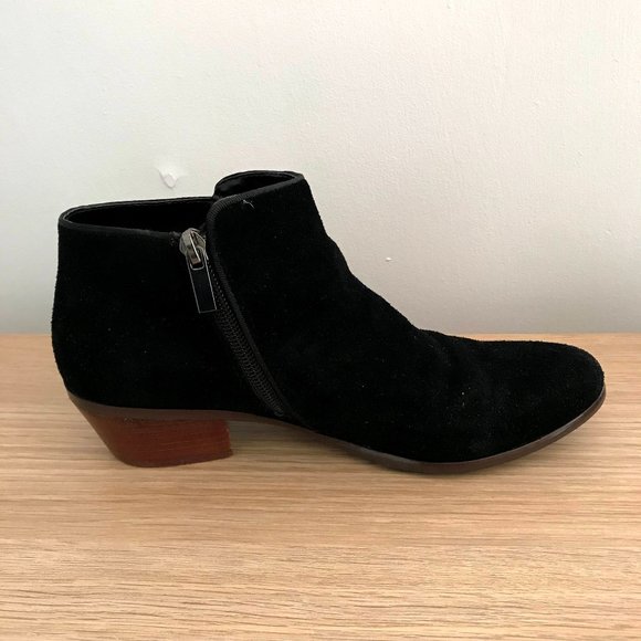 Black Suede Ankle Booties - Picture 2 of 5